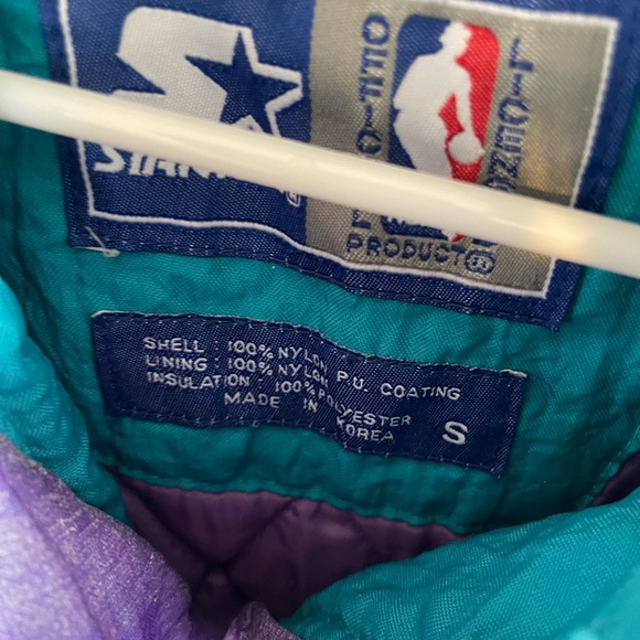 Charlotte Hornets Starter Jacket NBA Official Basketball Small Coat VTG Rare - Picture 7 of 10